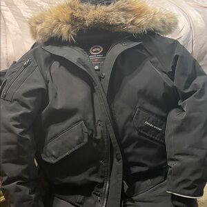 Canada Goose Black Jacket with Fur Collar